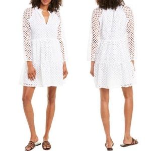 NWT JCrew Eyelet White Long Sleeve Dress